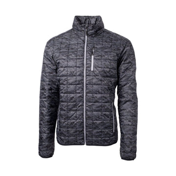 Cutter & Buck Men's Rainier Recycled Insulated Printed Puffer Full Zip Jacket