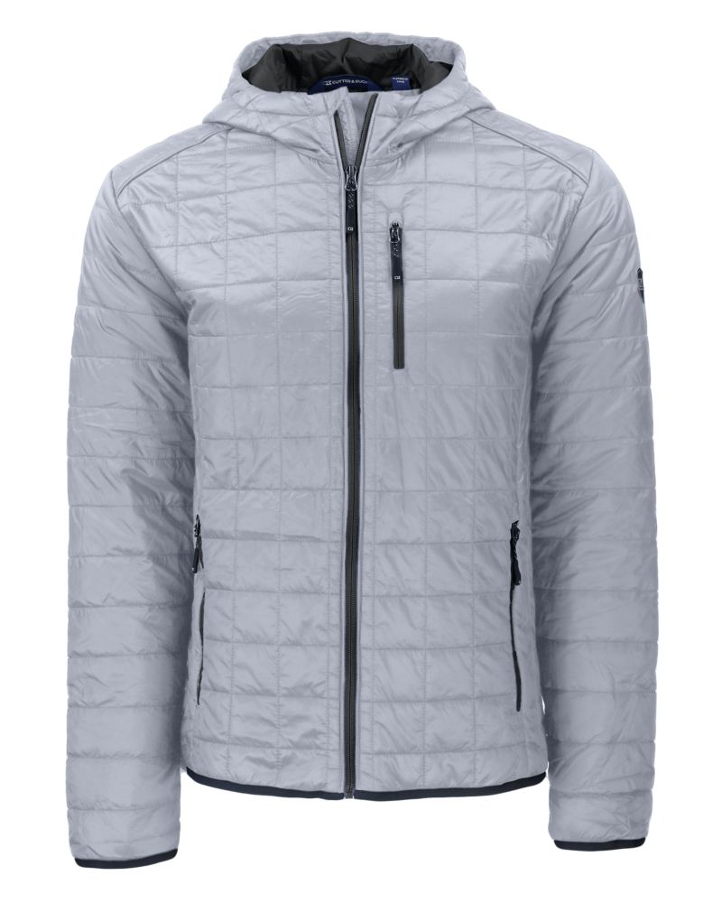 Cutter & Buck Men's Rainier Recycled Insulated Puffer Full Zip Hooded Jacket Jacket