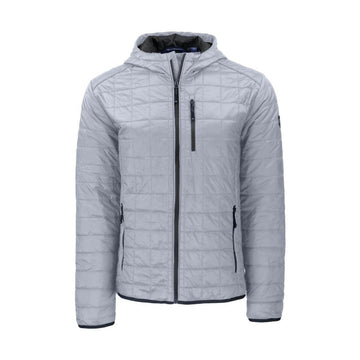 Cutter & Buck Men's Rainier Recycled Insulated Puffer Full Zip Hooded Jacket Jacket