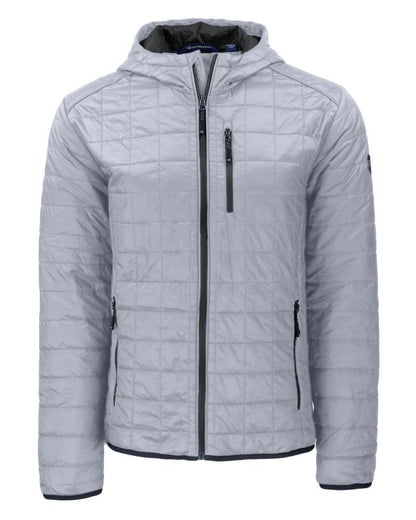 Cutter & Buck Men's Rainier Recycled Insulated Puffer Full Zip Hooded Jacket Jacket
