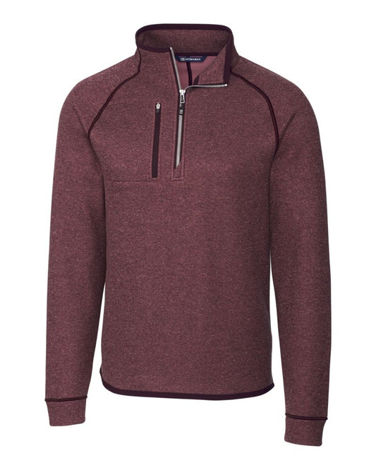Cutter & Buck Men's Mainsail Sweater-Knit Half Zip Jacket