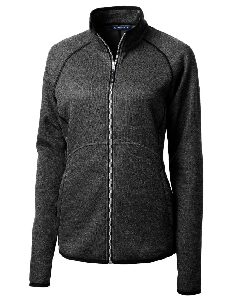 Cutter & Buck Women's Mainsail Sweater-Knit Full Zip Jacket