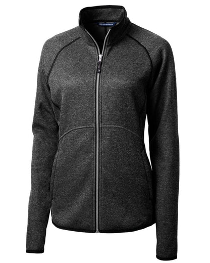 Cutter & Buck Women's Mainsail Sweater-Knit Full Zip Jacket