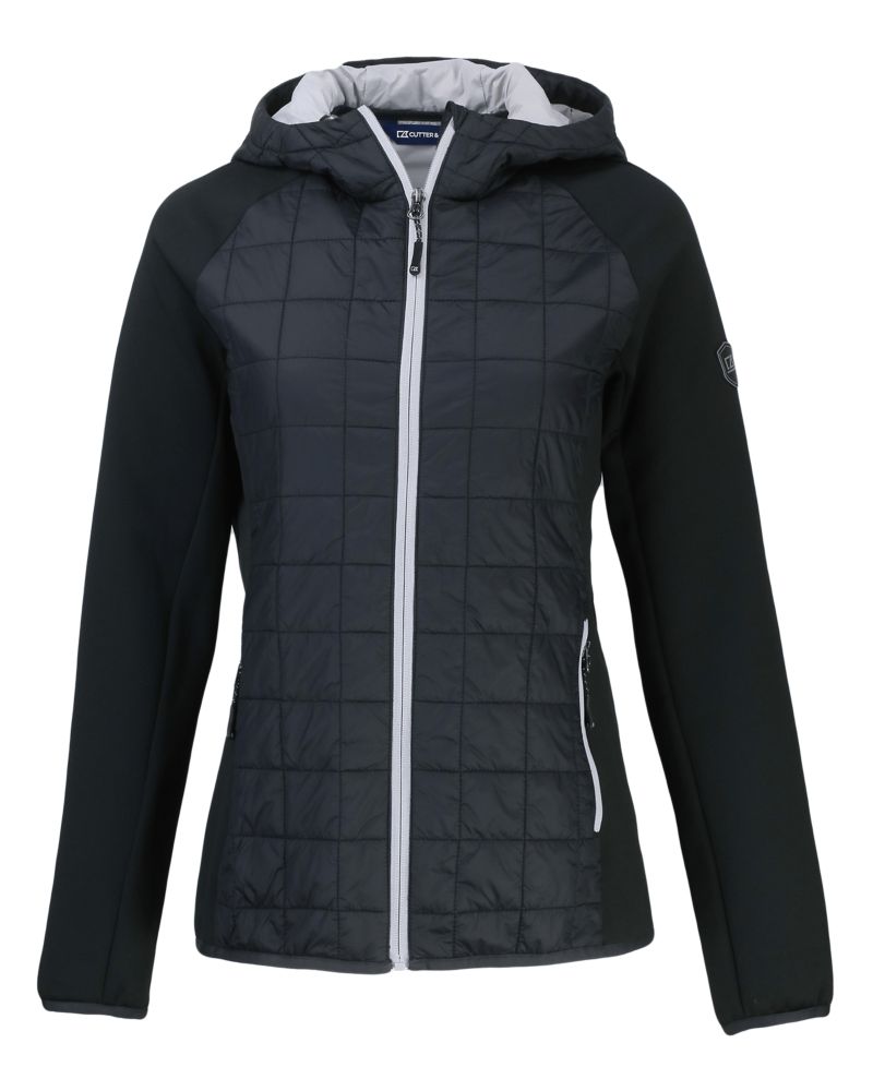 Cutter & Buck Women's Rainier Recycled Insulated Hybrid Puffer Full Zip Jacket