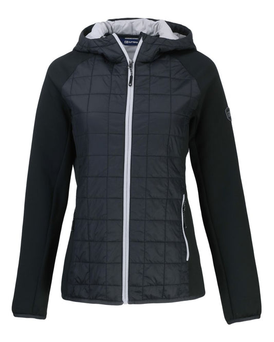 Cutter & Buck Women's Rainier Recycled Insulated Hybrid Puffer Full Zip Jacket