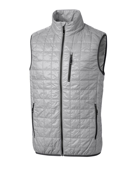 Cutter & Buck Men's Rainier Recycled Insulated Puffer Full Zip Vest