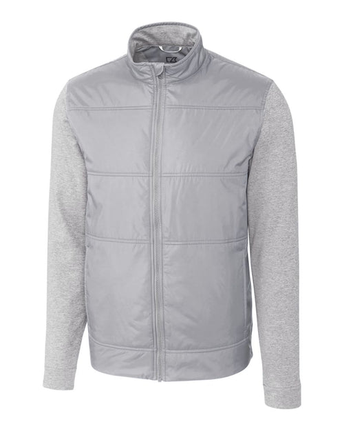 Cutter & Buck Men's Stealth Recycled Hybrid Quilted Windbreaker Jacket