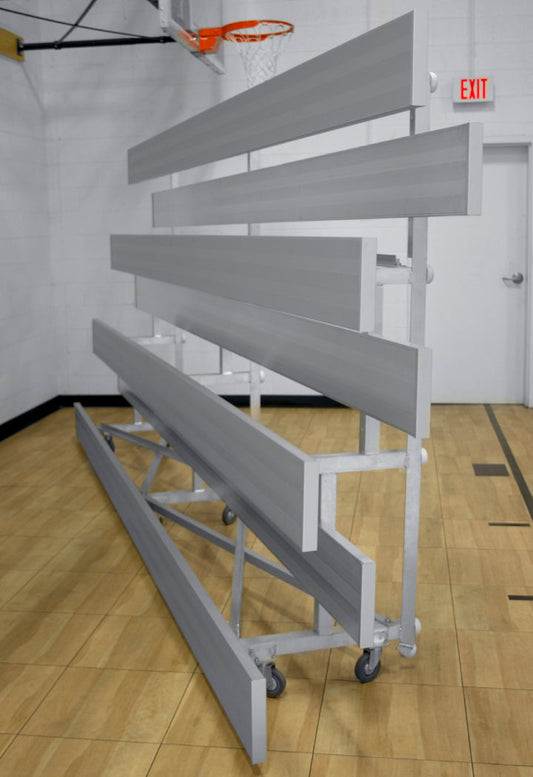 Gared 4-Row Low Rise Tip N’ Roll Spectator Bleacher
