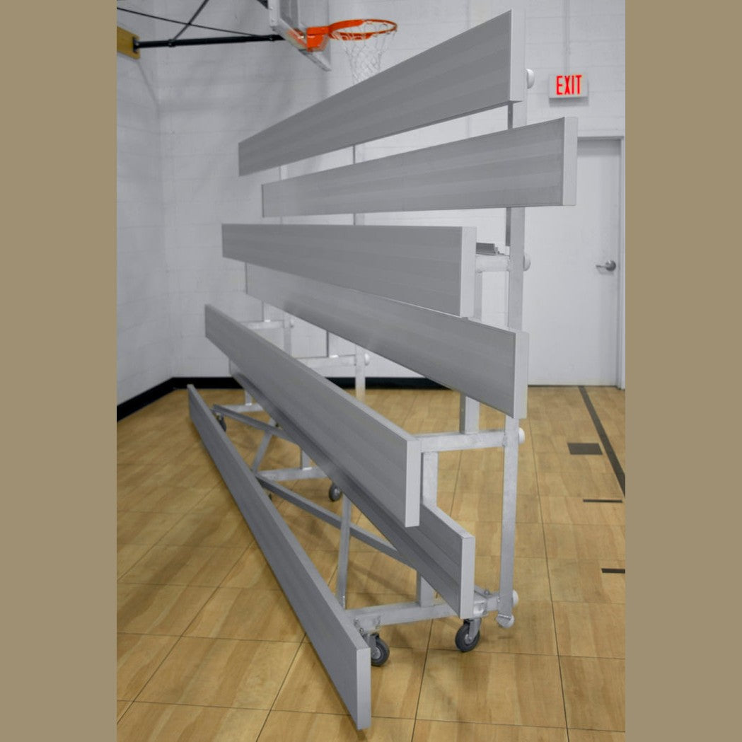 Gared 4-Row Low Rise Tip N’ Roll Spectator Bleacher