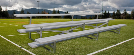 Gared 3-Row Fixed Spectator Stationary Bleacher without Aisle