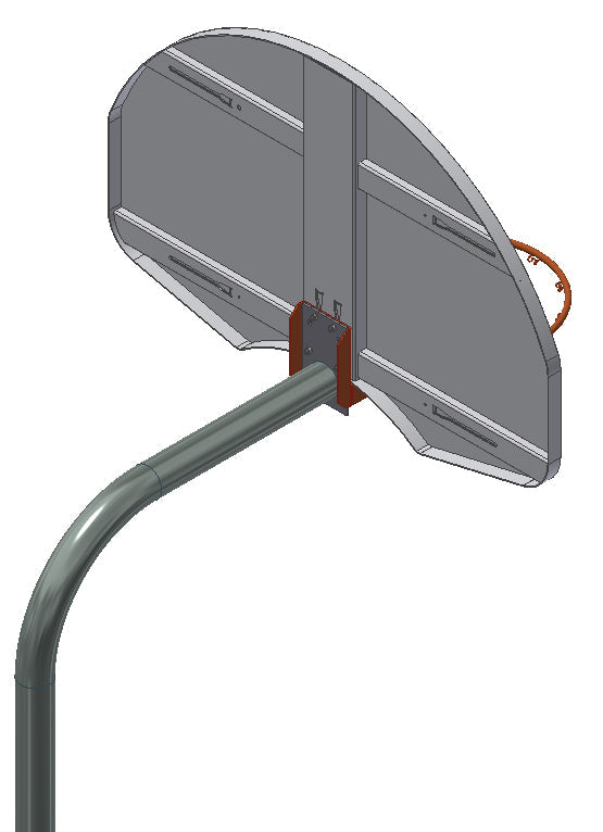 Gared 3-1/2” O.D. Unbraced Rear Mount Gooseneck Post