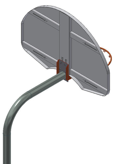 Gared 3-1/2” O.D. Unbraced Rear Mount Gooseneck Post