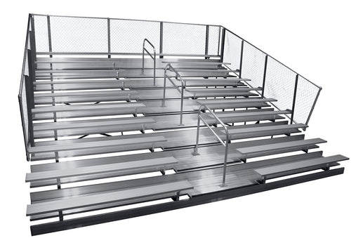 Gared 8 Row Spectator Stationary Bleacher with Aisle