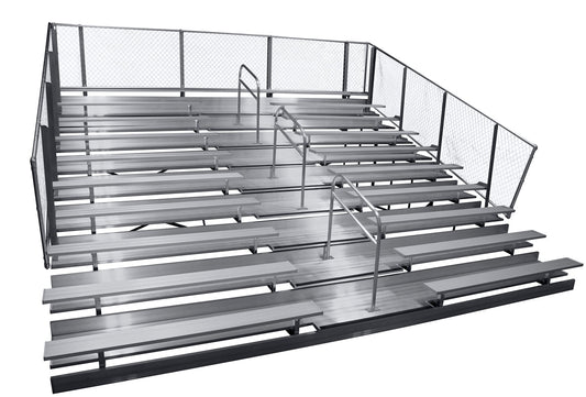 Gared 8 Row Spectator Stationary Bleacher with Aisle