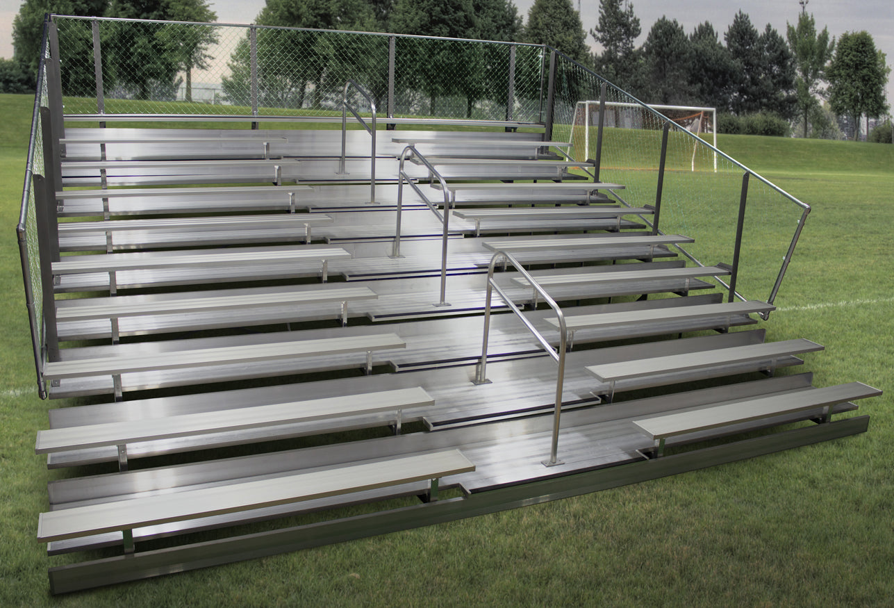 Gared 8 Row Spectator Stationary Bleacher with Aisle