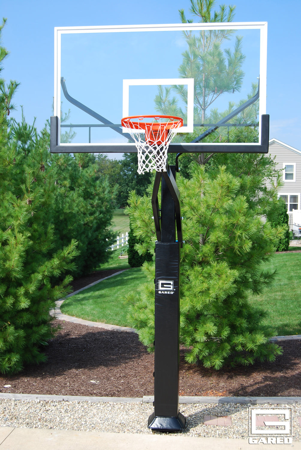 Gared Pro Jam Adjustable Basketball Hoop with Glass Board