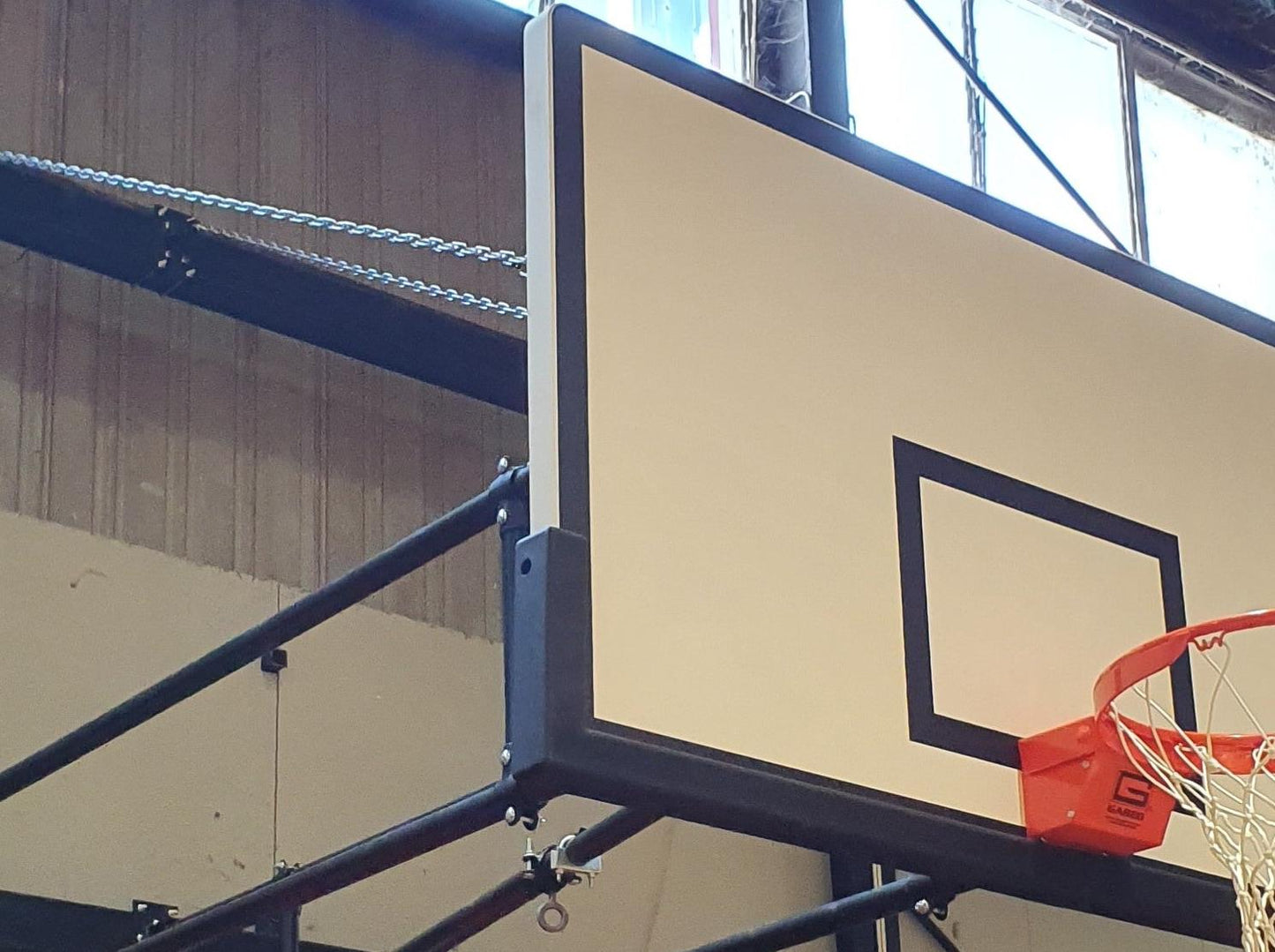 Gared Rectangular Fiberglass Backboard