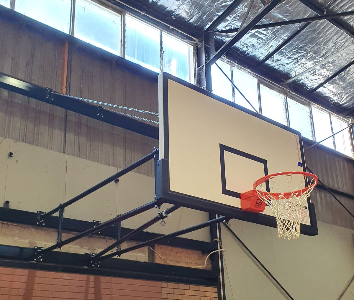 Gared Rectangular Fiberglass Backboard