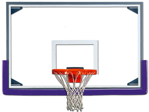 Gared 48” x  72” Tall Aluminum Framed Glass Backboard