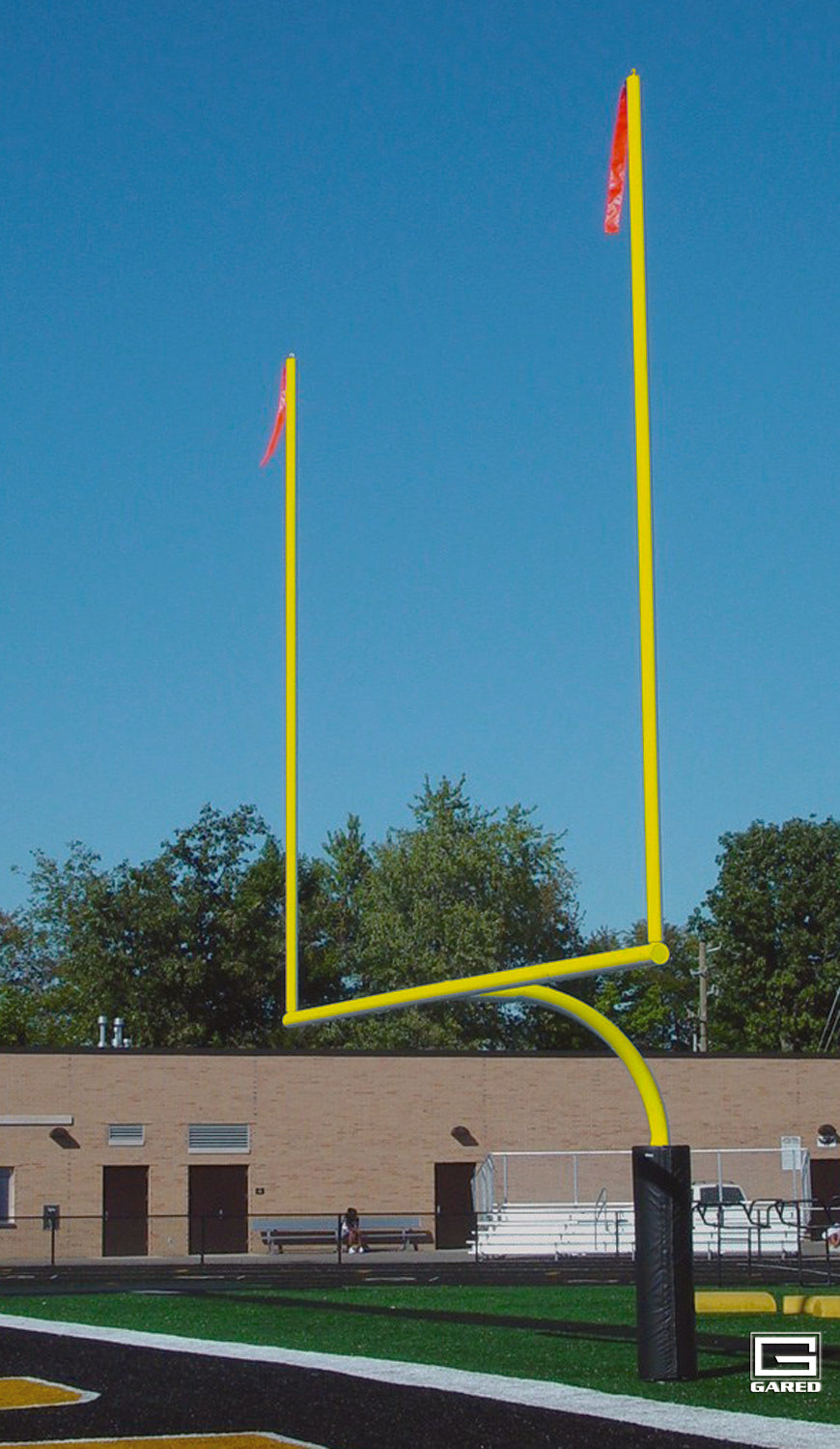 Gared High School 5-9/16" O.D. White Football Goalpost