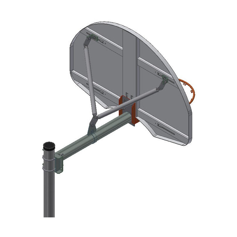 Gared 3.5" Straight Post with system with Rear Mount 3' extension and brace kit
