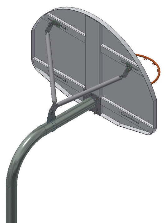 Gared 3.5" Gooseneck Post with Front Mount Plate & Brace Kit
