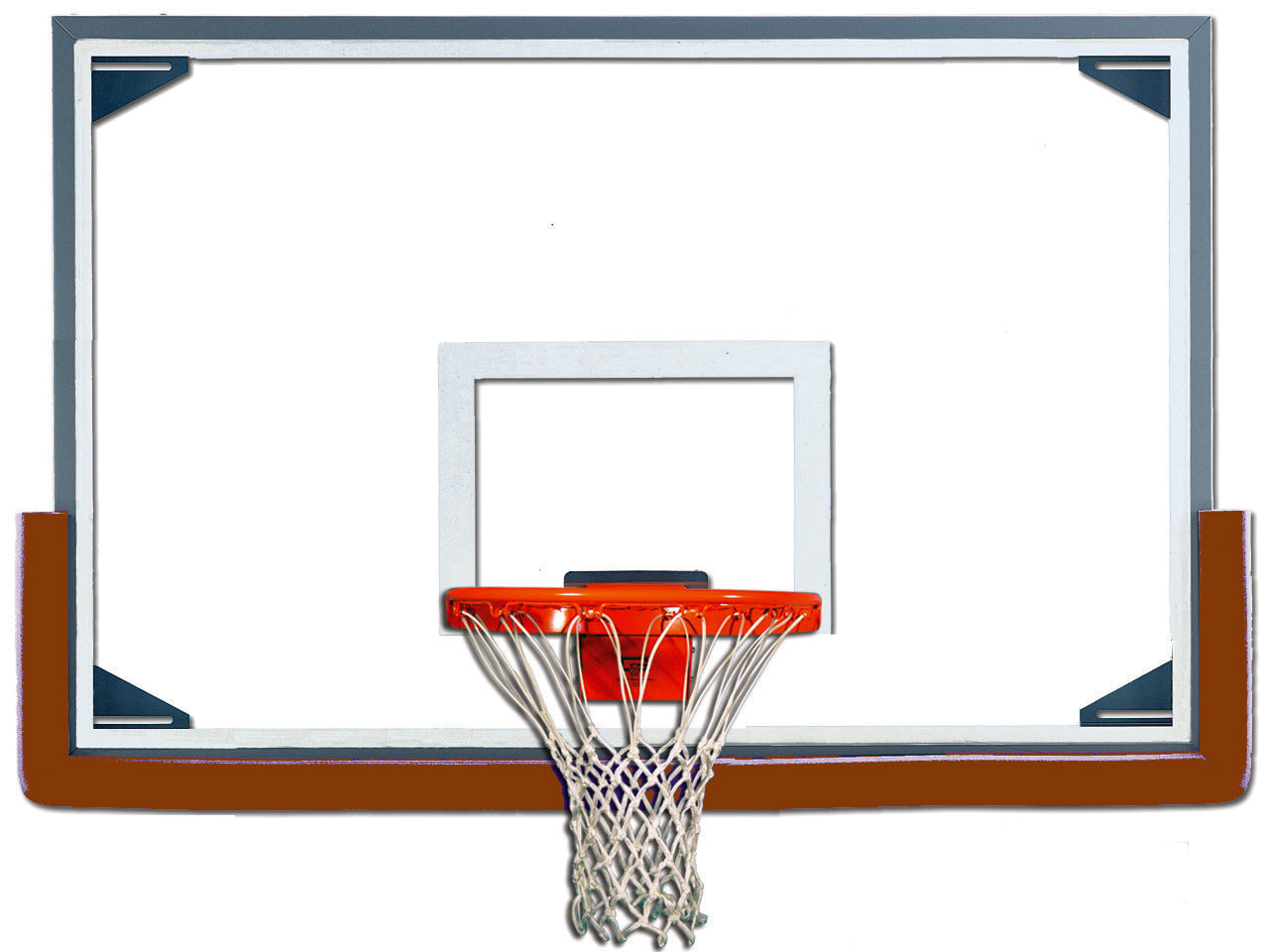 Gared 48” x  72” Tall Steel Framed Glass Backboard