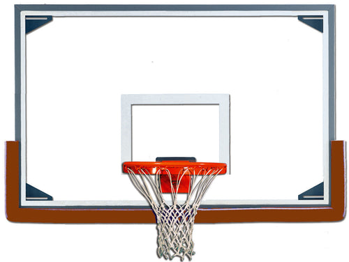 Gared 48” x  72” Tall Steel Framed Glass Backboard