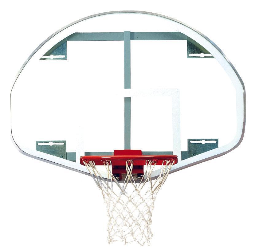 Bison Basketball 39" x 54" Extended Life Competition Fan-Shaped Glass Backboard