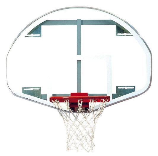 Bison Basketball 39" x 54" Extended Life Competition Fan-Shaped Glass Backboard