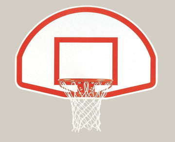 Bison Basketball Lifeguard White Aluminum Backboard with Border & Shooter's Square-1