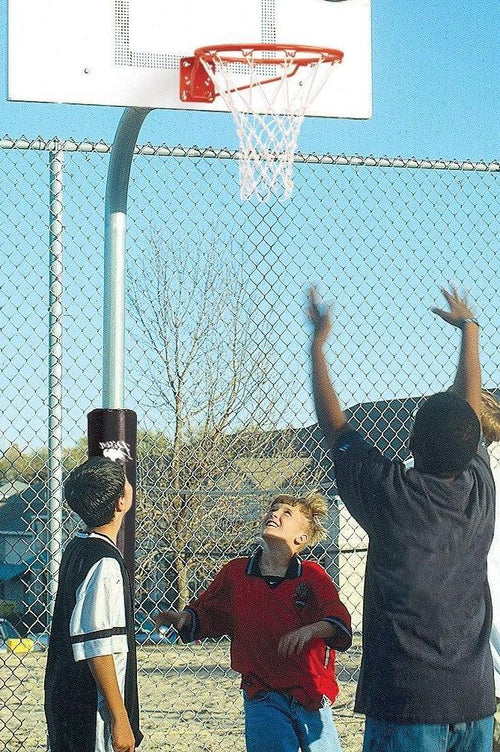 Bison 3-1/2" Tough Duty Rectangle Steel Playground Basketball System