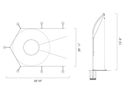 Gill Athletics Track & Field High School Aluminum Discus Cages
