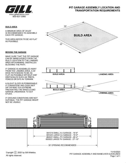 Gill Athletics Track & Field Pit Garages