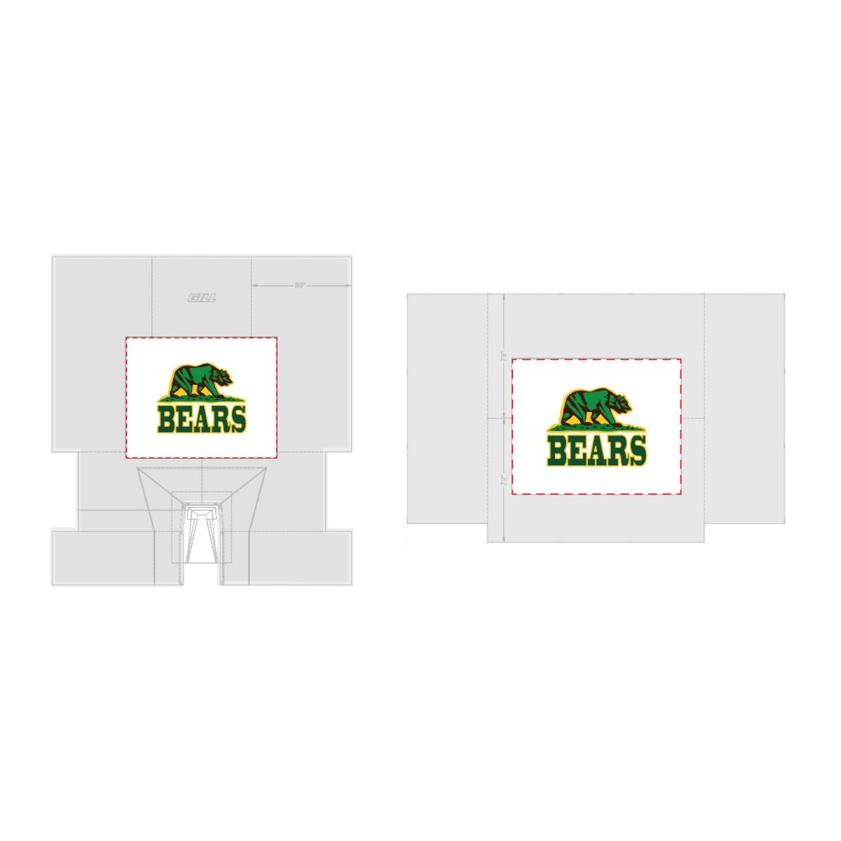 Gill Athletics Track & Field Standard Size Custom Graphic; Landing System Weather Cover