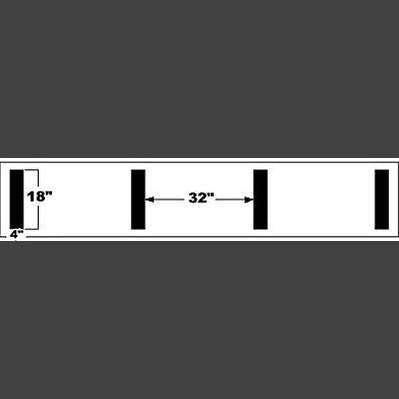 Trigon Sports Football Hash Mark Stencil - 1/16"