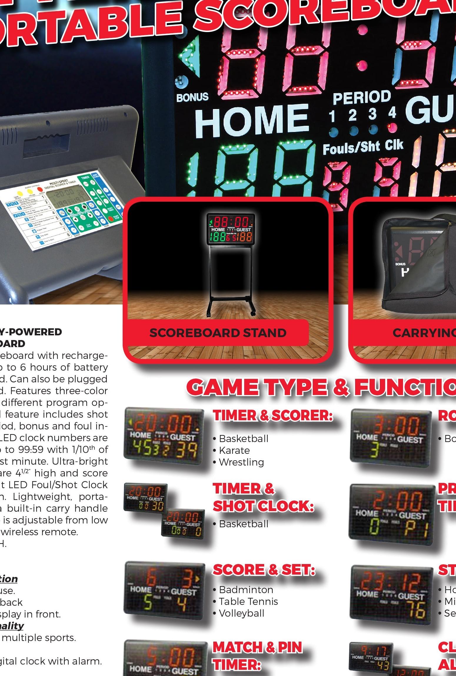 Trigon Sports Battery Operated Multi-Sport Scoreboard & Timer