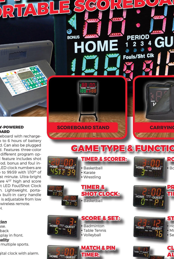 Trigon Sports Battery Operated Multi-Sport Scoreboard & Timer