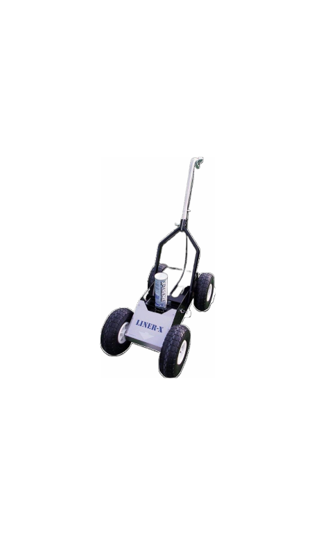 Trigon Sports LINERX550 Athletic Field Striper with pneumatic style wheels.