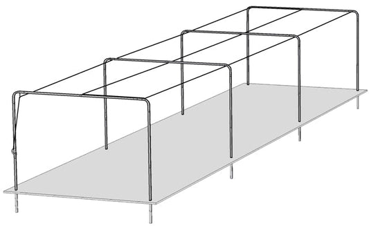 Trigon Sports Baseball 4-Section Batting Tunnel Frame Kit