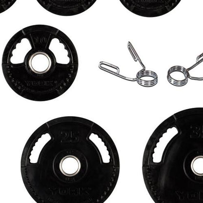 York Barbell G-2 Rubber Olympic Plate Set