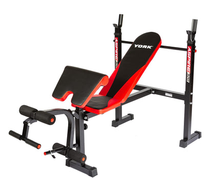 York Barbell Aspire 320 Multi Purpose Flat to Incline Bench with Arm/Leg Curl