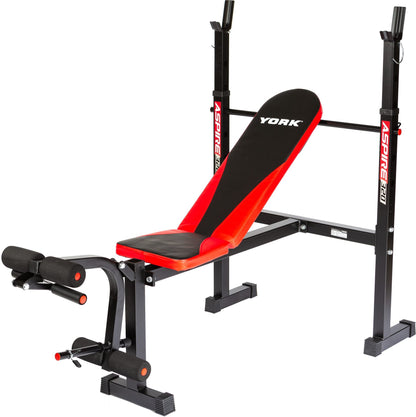 York Barbell Aspire 320 Multi Purpose Flat to Incline Bench with Arm/Leg Curl