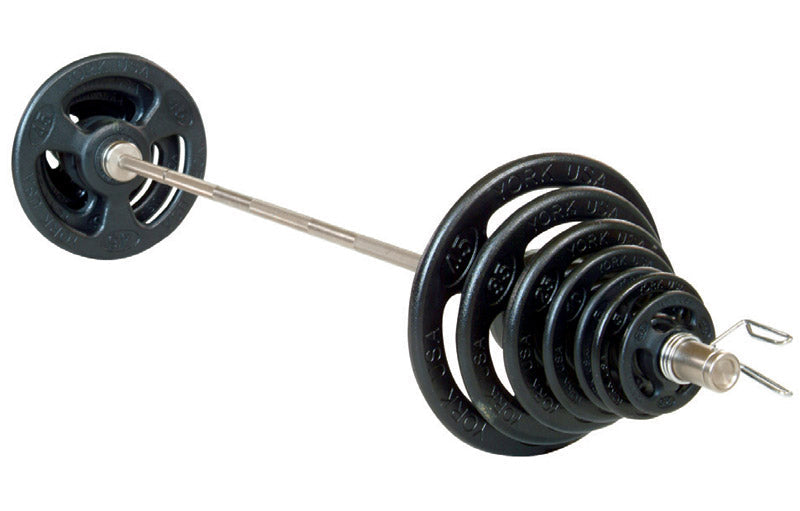 York Barbell Iso-Grip Steel Olympic Plate Set