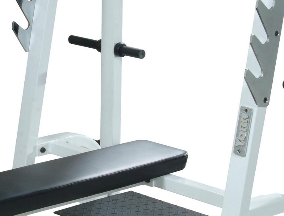 York Barbell STS Olympic Flat Bench with Gun Racks