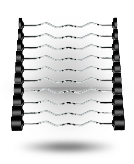 York Barbell Rubber Fixed Pro Curl Barbell Set