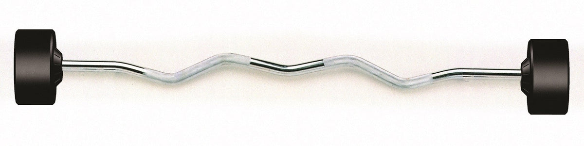 York Barbell Rubber Fixed Pro Curl Barbell