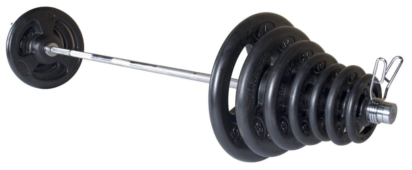 York Barbell Iso-Grip Rubber-Encased Steel Olympic Plate Set