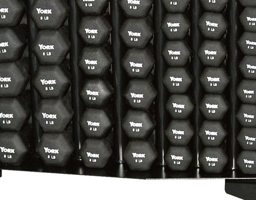 York Barbell Neoprene Hexagon Fitbell Club Pack with Rack