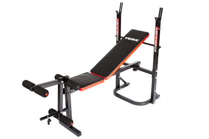 York Barbell Aspire 120 Flat to Incline/Folding Bench with Leg Curl